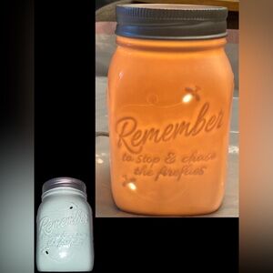 Scentsy Remember to Stop and Chase the Fireflies Mason Jar Full Size EUC